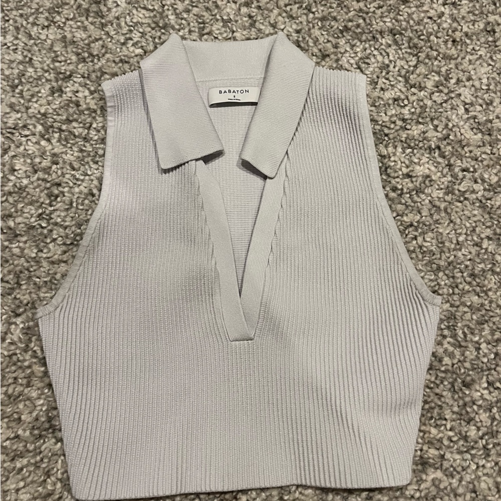 Cream Aritzia Babaton crop